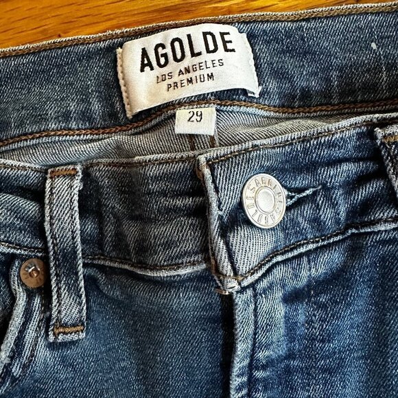AGOLDE | Sophie High Rise Skinny Crop Jeans with Raw Hem | Size 29 - Picture 5 of 12